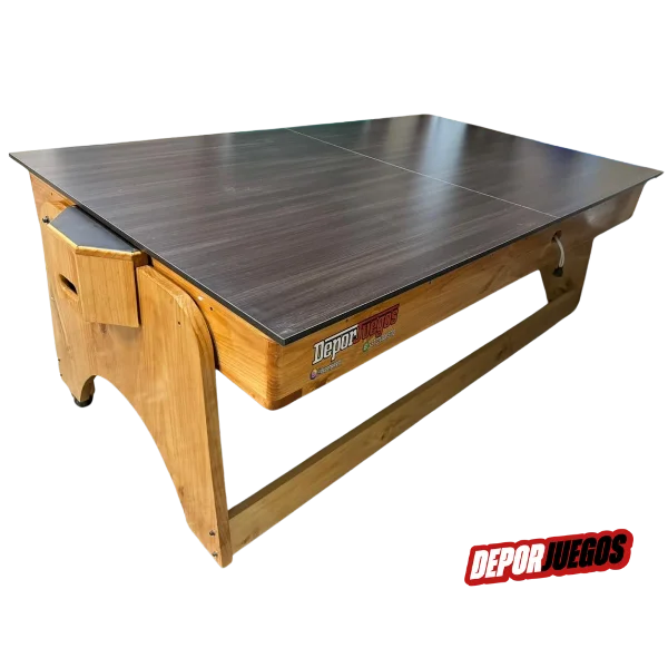 Mesa multifuncional 4 en 1 giratoria en pino - Vista 2