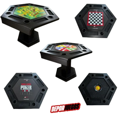 Mesa Hexagonal  Multijuegos de lujo